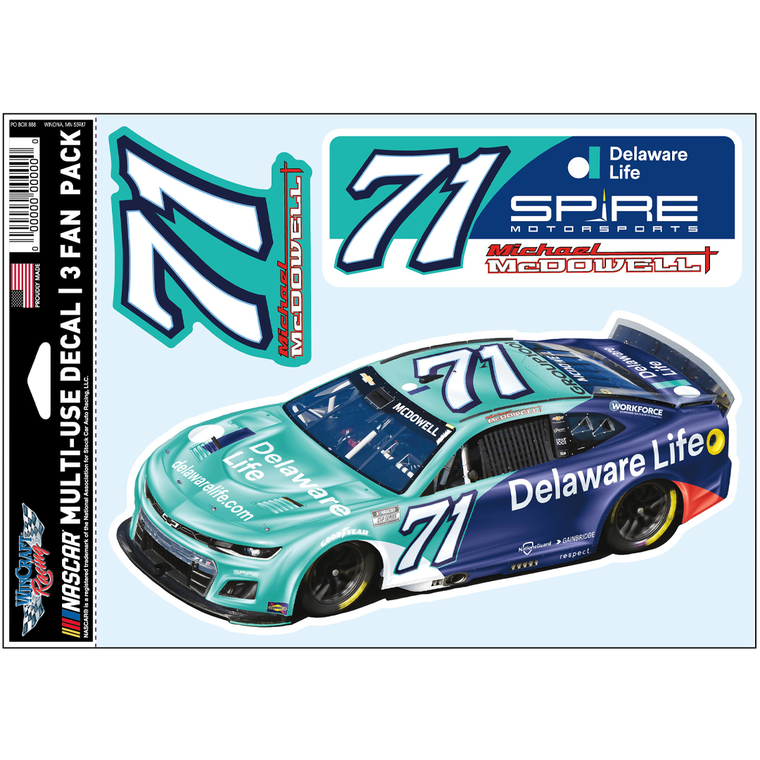 #71 Michael McDowell Delaware Life Decal Set