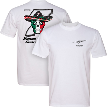 #7 Daniel Suárez Spire Motorsports Lifestyle T-Shirt (White & Black)