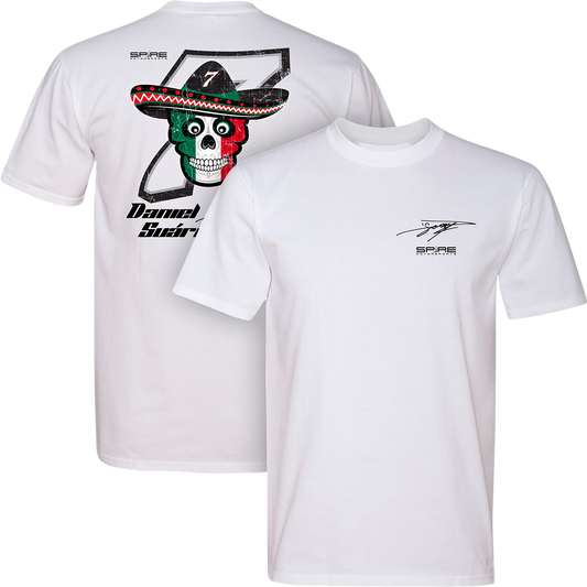 #7 Daniel Suárez Spire Motorsports Lifestyle T-Shirt (White & Black)
