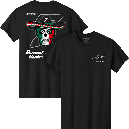 #7 Daniel Suárez Spire Motorsports Lifestyle T-Shirt (White & Black)