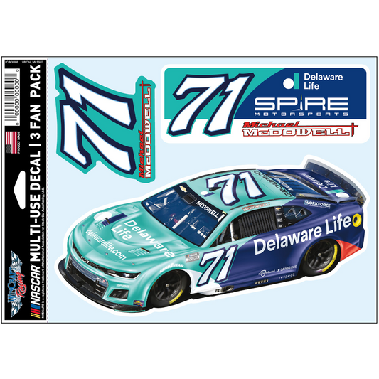 #71 Michael McDowell Delaware Life Decal Set