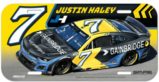 #7 Justin Haley Gainbridge License Plate